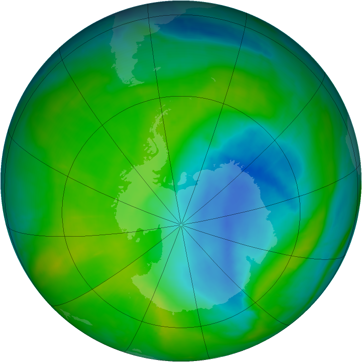 Antarctic ozone map for 02 December 2014